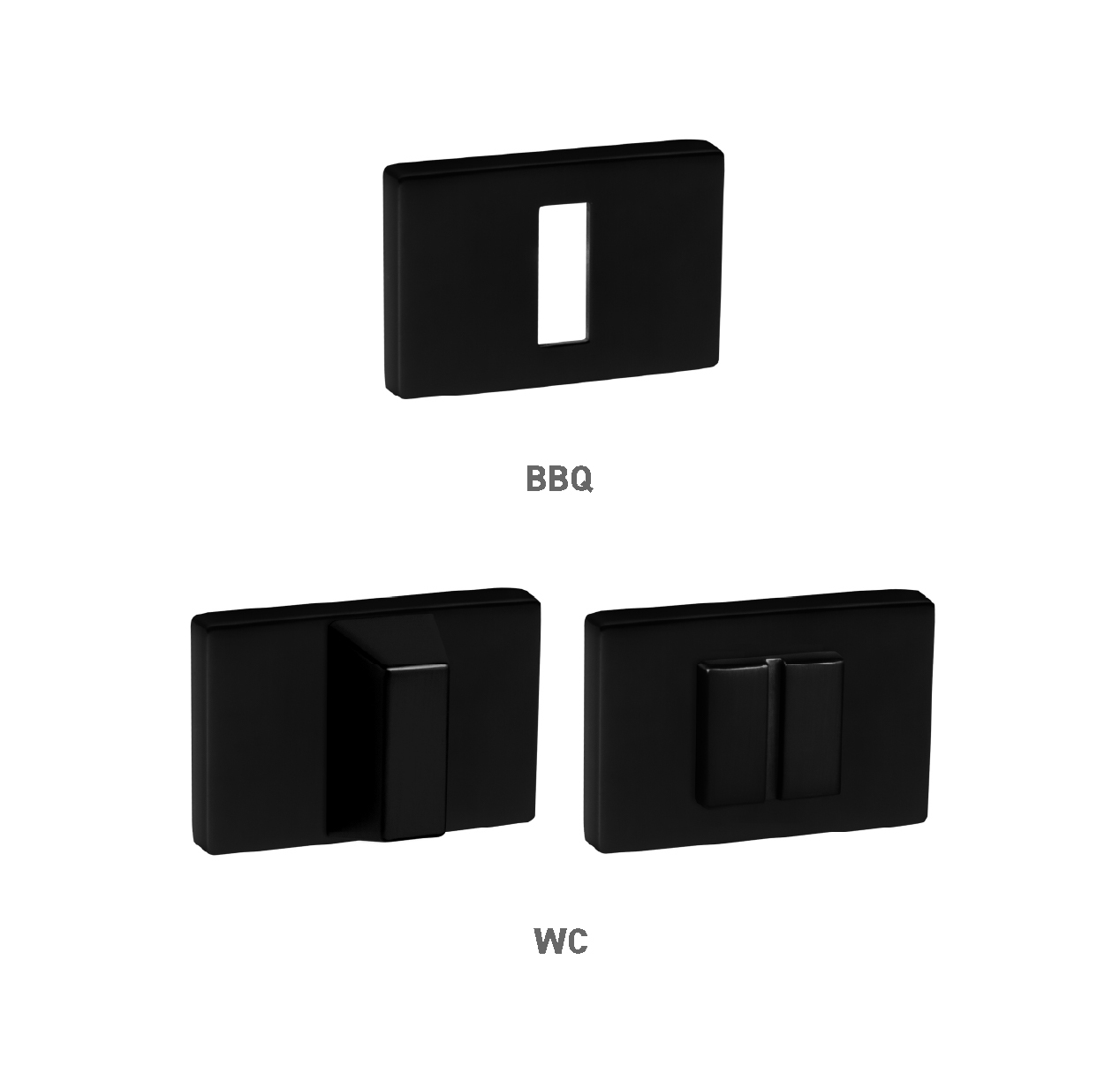 Rozeta ke klice MPK - ROZETA - RT ANITA BS - Černá matná