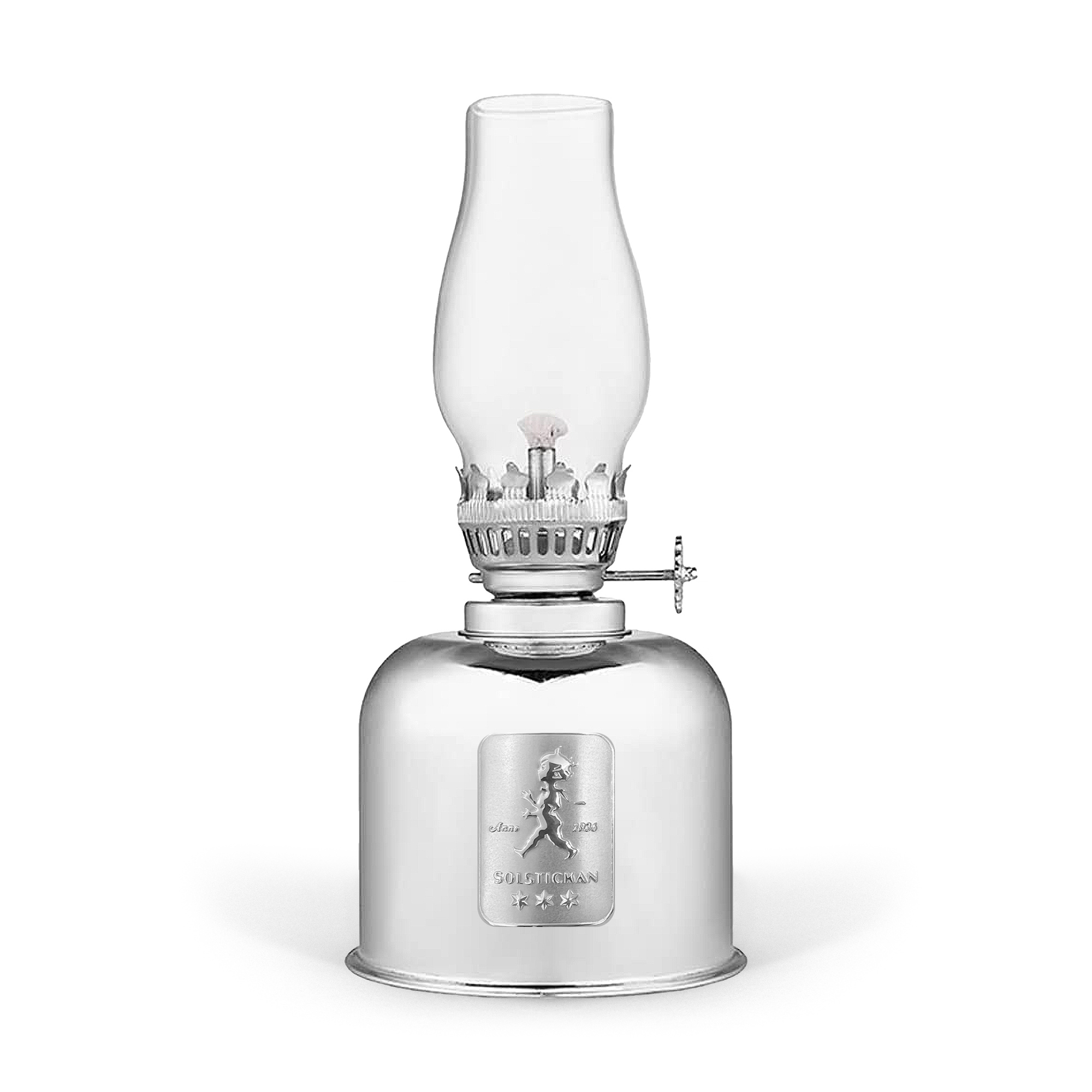 SN - OLEJOVÁ LAMPA Stříbrná lesklá / stříbrný lesklý emblém