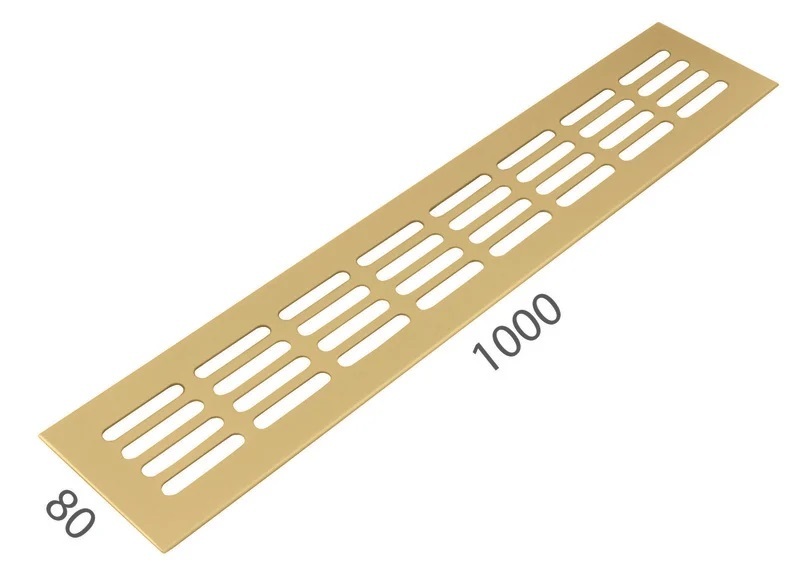 SRL - ALFA větrací mřížka šířka 80 x 1000 mm F3 - Zlatý elox