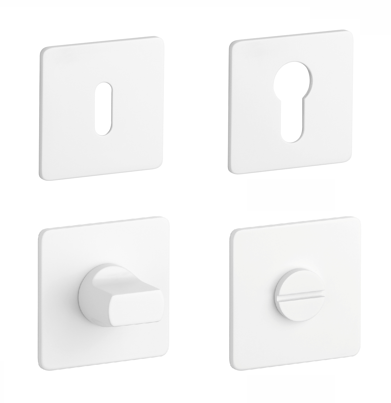 Rozeta ke klice SH - ROZETA - HR 3SM WS - Bílá matná