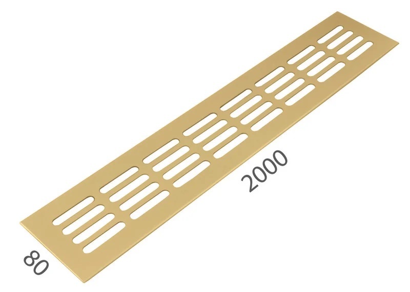 SRL - ALFA větrací mřížka šířka 80 x 2000 mm F3 - Zlatý elox