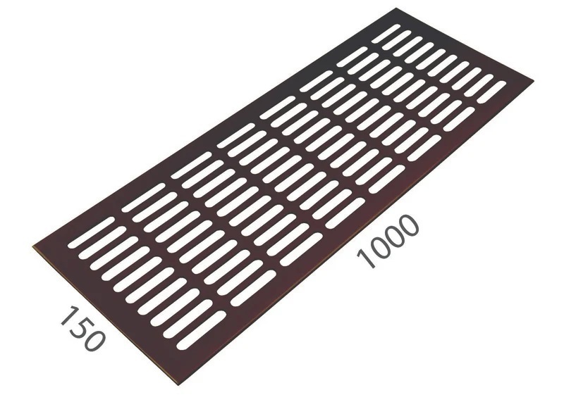 SRL - ALFA větrací mřížka šířka 150 x 1000 mm F4 - Bronz elox