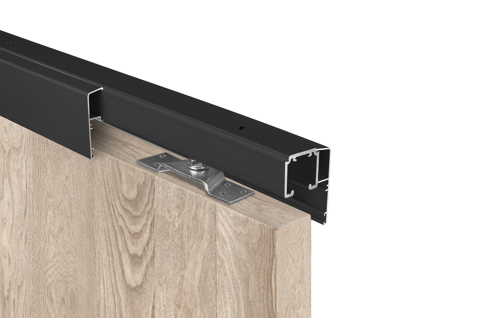 SC - POSUVNÝ SYSTÉM SERIES 100 SILENT S 40 KG SP s oboustranným krytem na profil BS - Černá matná