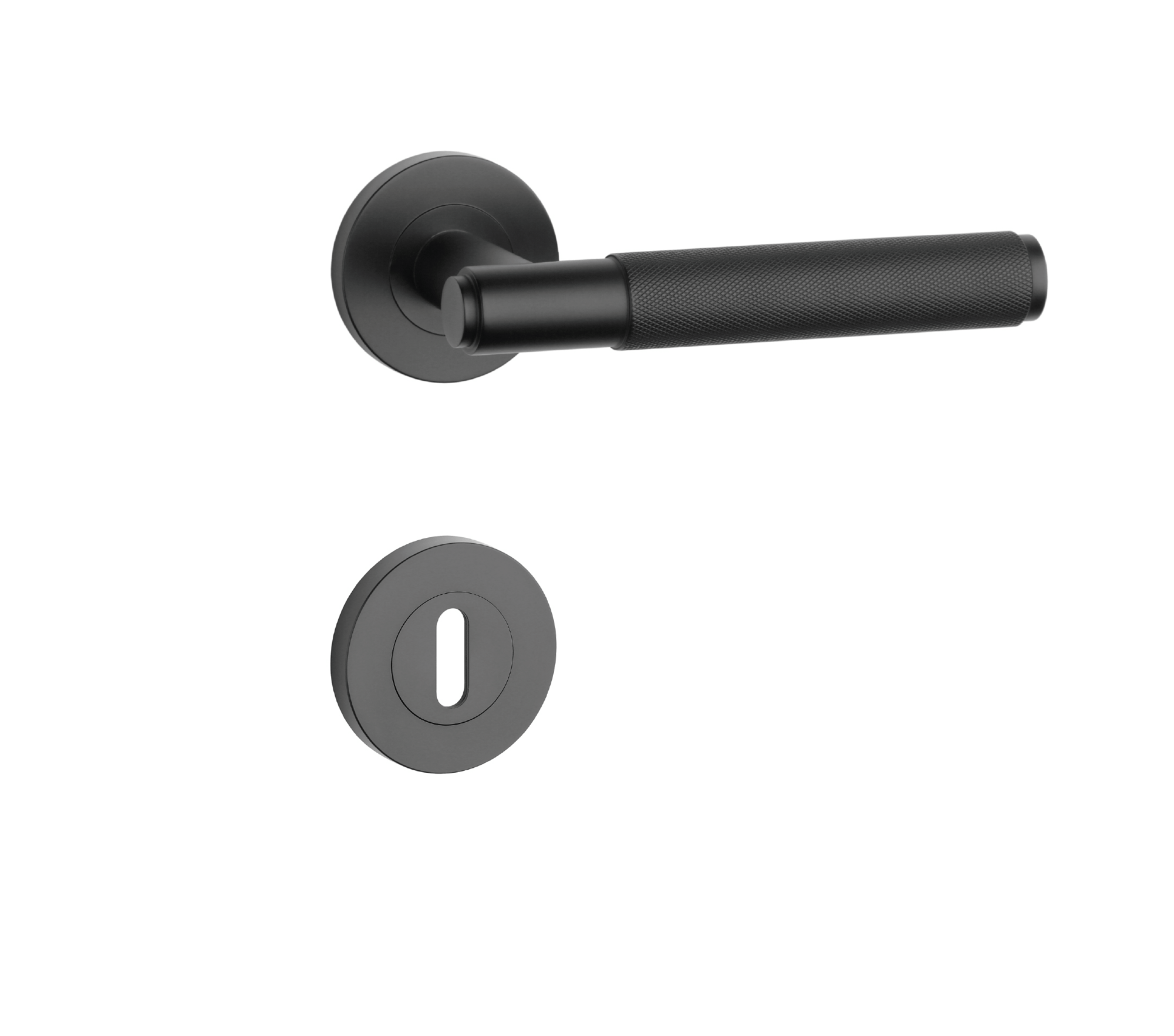 Klika na dveře SH - OVAL - R 1741 PRO 8 MM BS - Černá matná