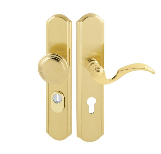 Zpevněné kování MI - LYON / RAMA PLUS K OLV/OLS - Mosaz leštěná lakovaná / mosaz broušená