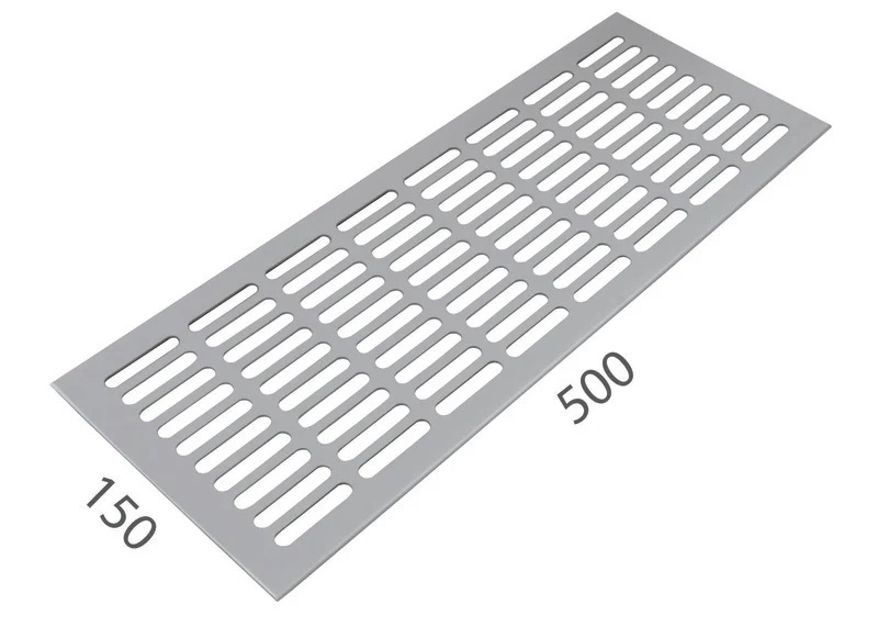 SRL - ALFA větrací mřížka šířka 150 x 500 mm F1 - Stříbrný elox