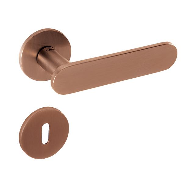 Klika na dveře TI - NELA - R 4006 5S CUM PVD - Měď matná PVD (160)