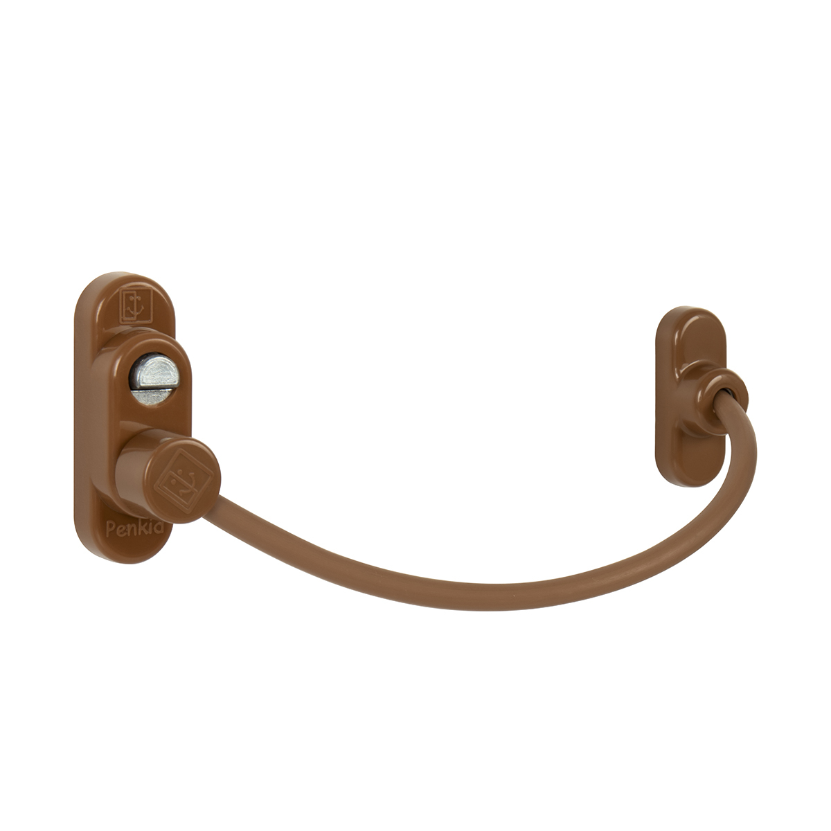 PD - Lankový zámek na okno s pojistkou HNM.S - Hnědá matná světlá (RAL8003)