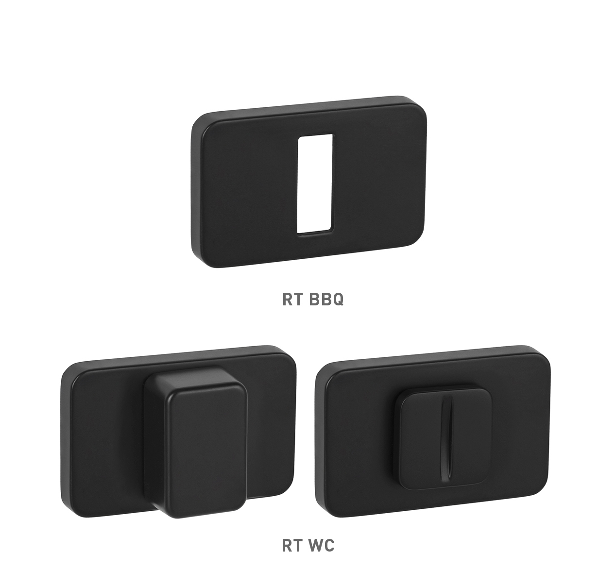 Rozeta ke klice MPK - ROZETA GRANDERA - RT BS - Černá matná