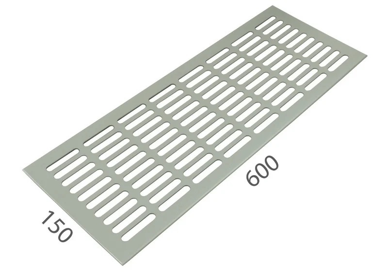 SRL - ALFA větrací mřížka šířka 150 x 600 mm F9 - Nerez elox