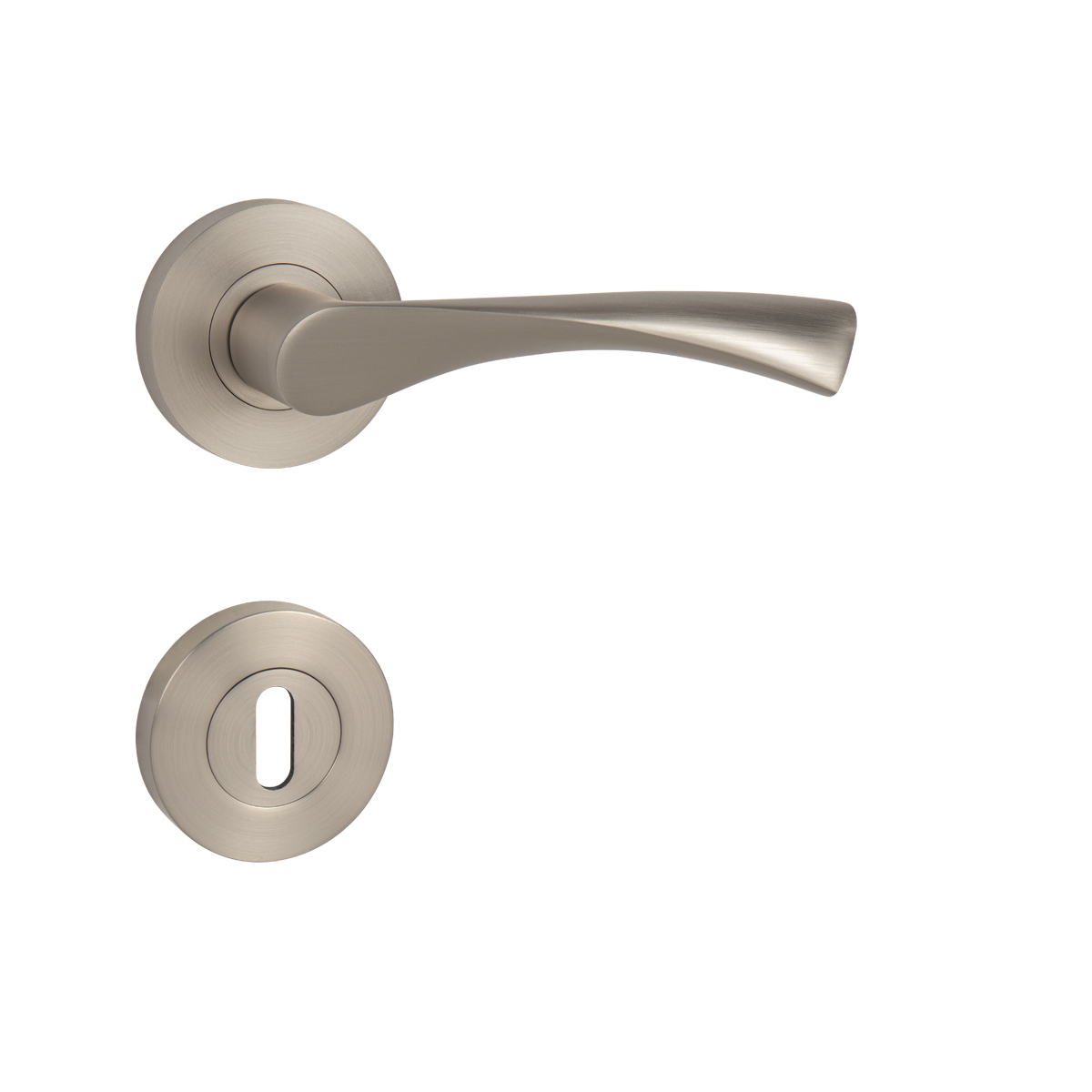 Klika na dveře MP - SPIRIT - R NP - Nikl perla