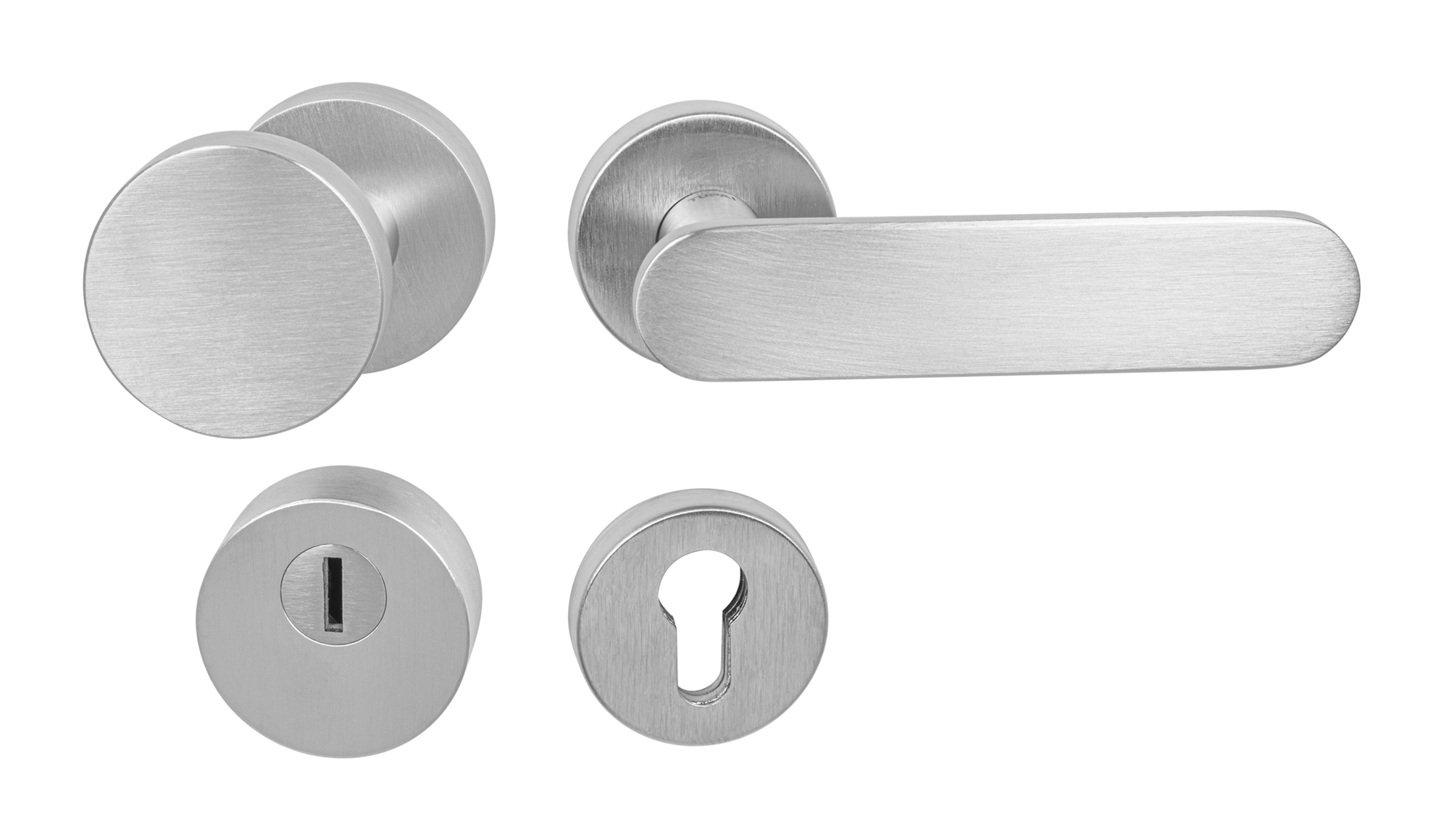 Bezpečnostní kování TI - CUBO/NELA - R OCS - Chrom broušený (96)