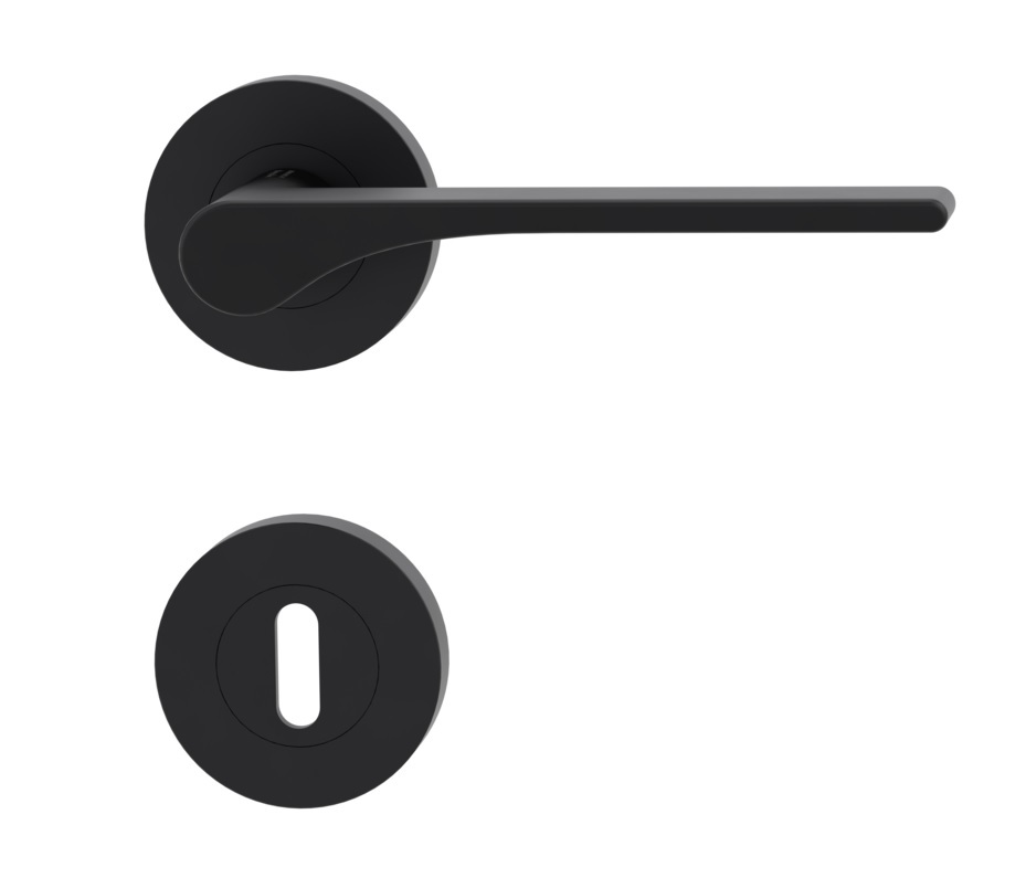 Klika na dveře GK - LEAF LIGHT - R Grafit černá (28)