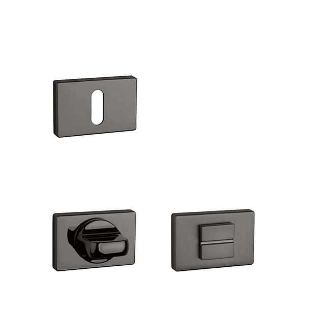 Klika na dveře AS - ROZETA - RT 7S ANT L - antracit lesklý (US PVD)