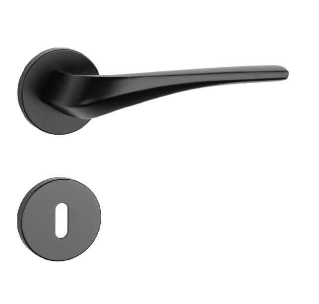 Klika na dveře AS - DALIA - R 7S BS - Černá matná