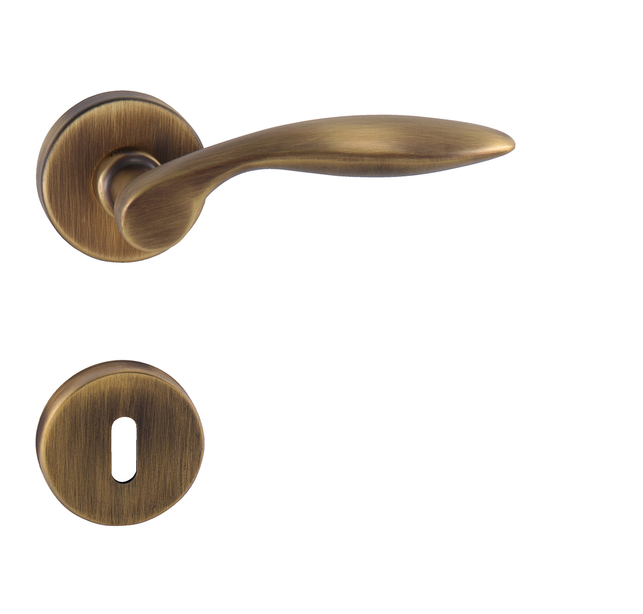 Klika na dveře TI - CLAUDIA - R 1938 OGS - Bronz česaný matný (77)