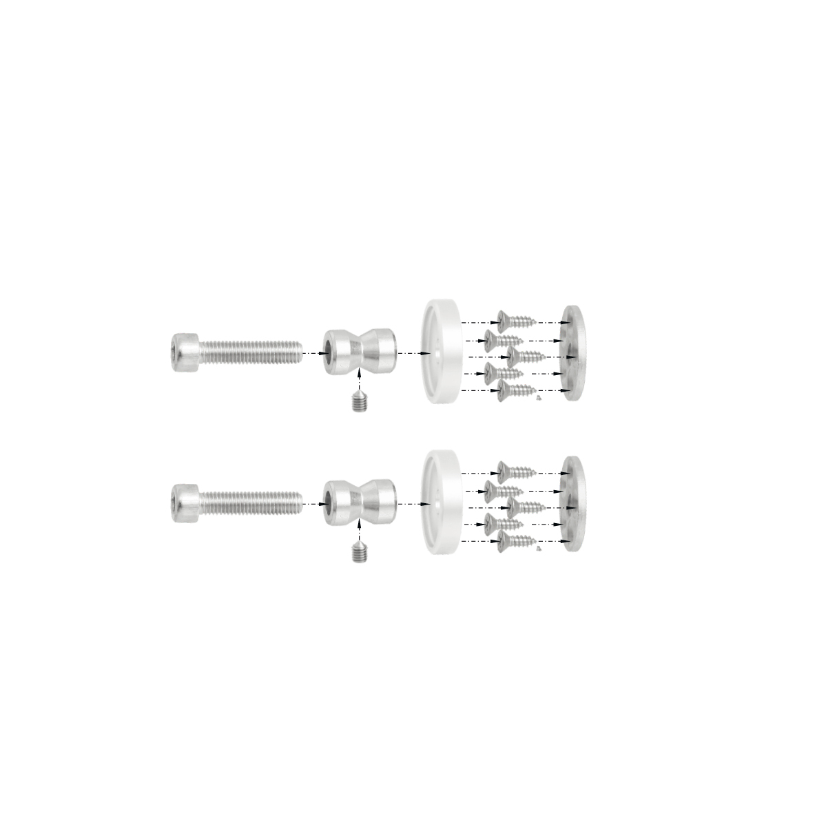 WA - Spojovací materiál WA/B ks DŘEVO Bílá (RAL 9016)