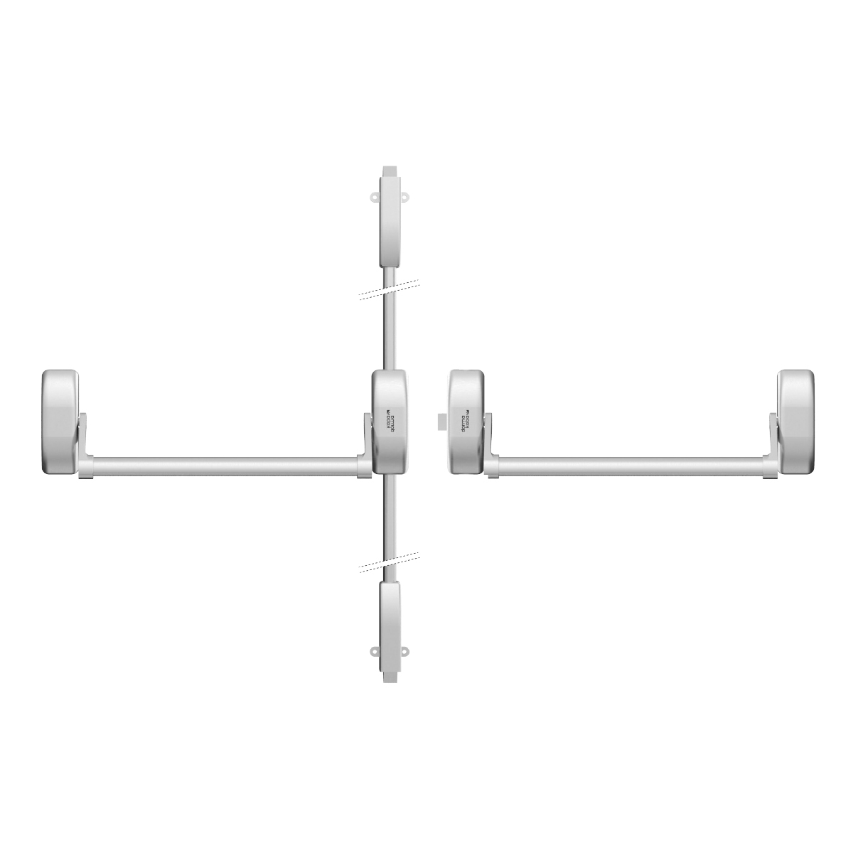 DK - PANIKOVÉ KOVÁNÍ PHA 1102/1202 - 3-bodové zajištění D2/1H-1D-1B Stříbrná