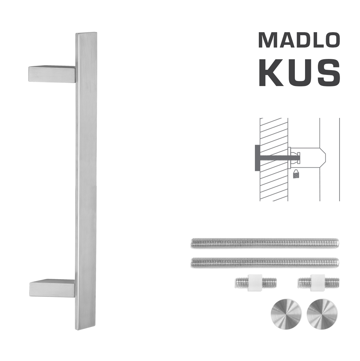 Madlo na dveře FT - MADLO kód K41Z 40x10 mm UN ks BN - Broušená nerez