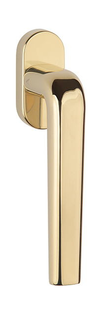 Klika na eurookno AT - DK - INULA - R OLV PVD - Mosaz leštěná lakovaná PVD