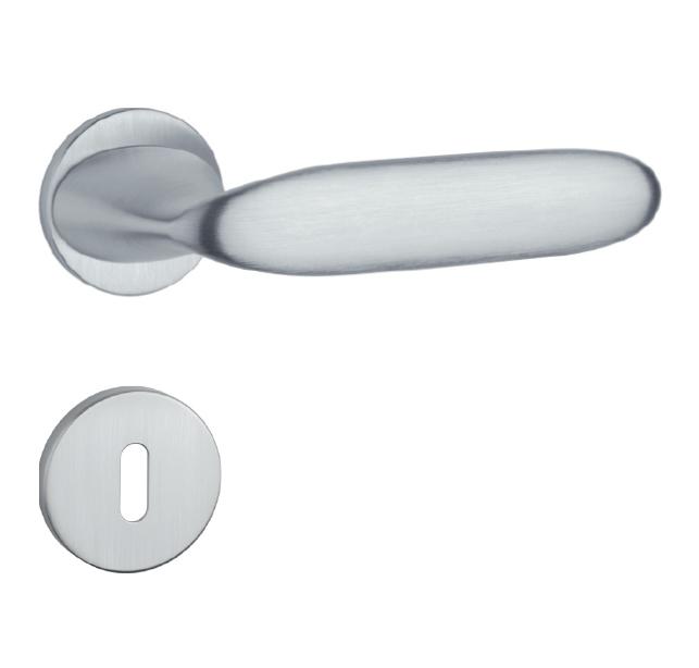 Klika na dveře AS - PEONIA - R 7S OCS - Chrom broušený