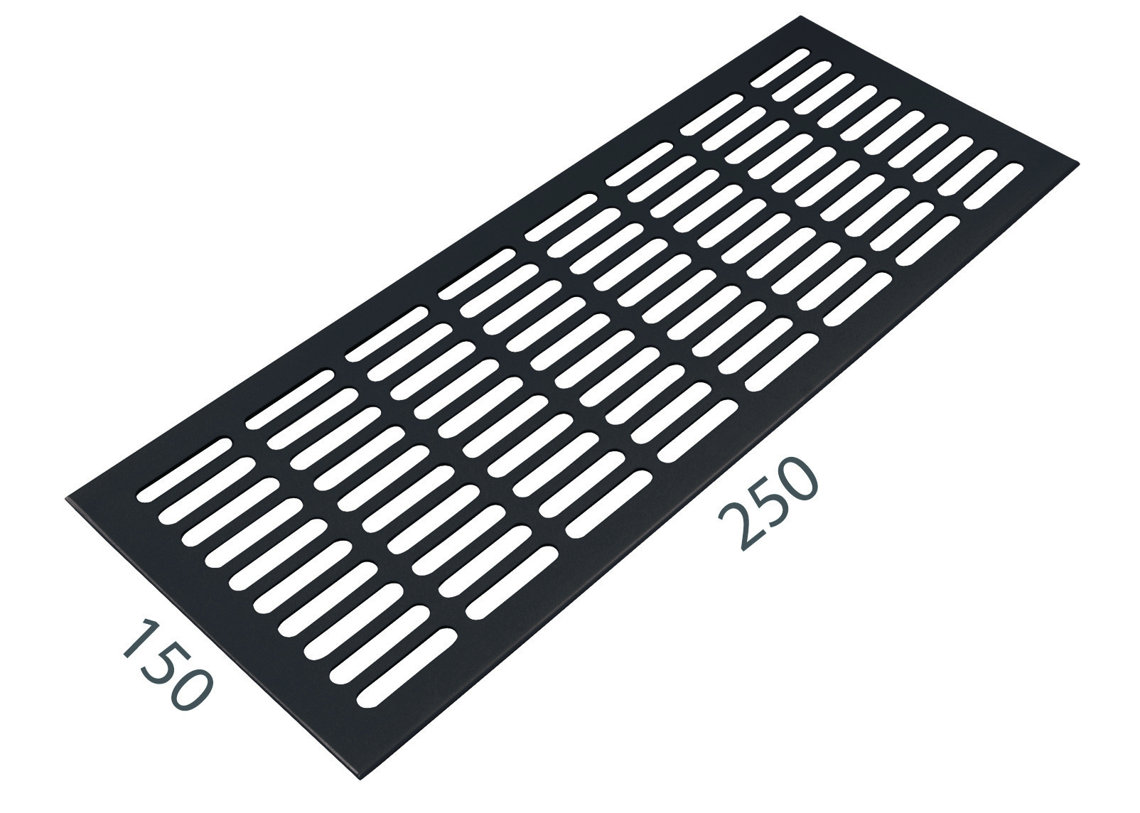 SRL - ALFA větrací mřížka šířka 150 x 250 mm F8 - Černý elox