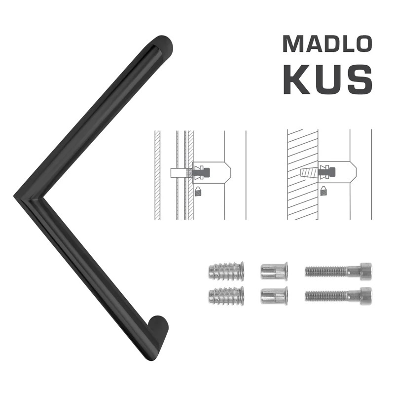 Madlo na dveře FT - MADLO kód K14 Ø 30 mm SP ks BS - Černá matná