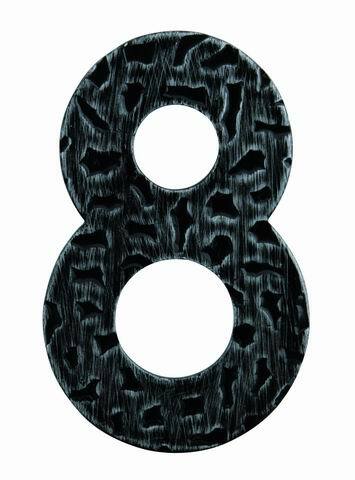 LR - Domovní číslice "8" - 120 mm Černá kovaná