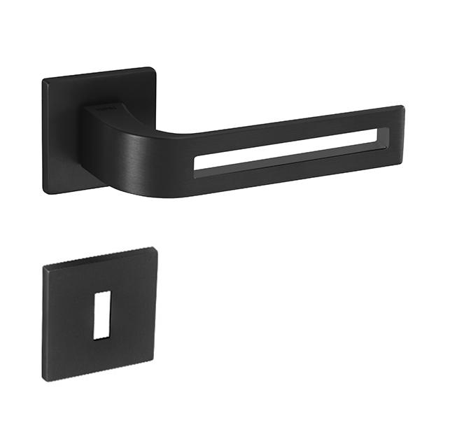 Klika na dveře TI - CINTO 2 - HR 3044Q 5S BS - Černá matná (153)