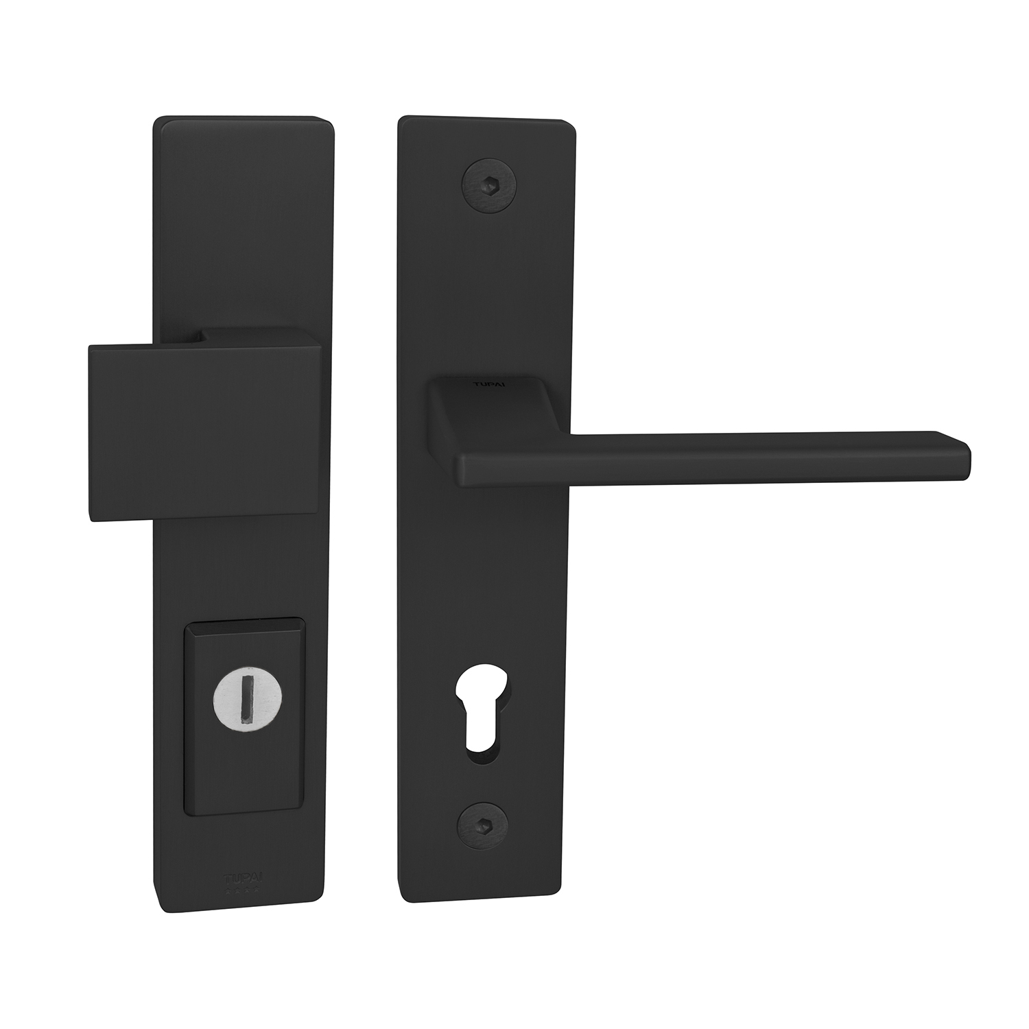 Bezpečnostní kování TI - FORTE PLUS 3214/JUNIOR 4140 - SH BS - Černá matná (153)