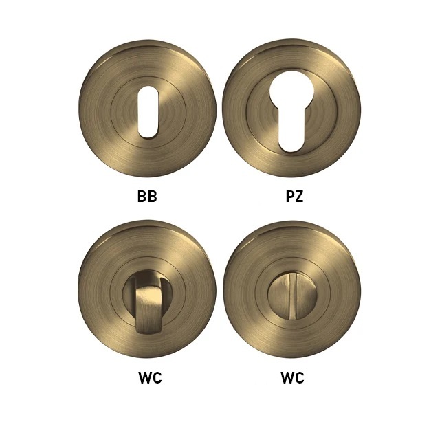 Rozeta ke klice MP - ROZETA - R (šroubovací) OGS - Bronz česaný matný