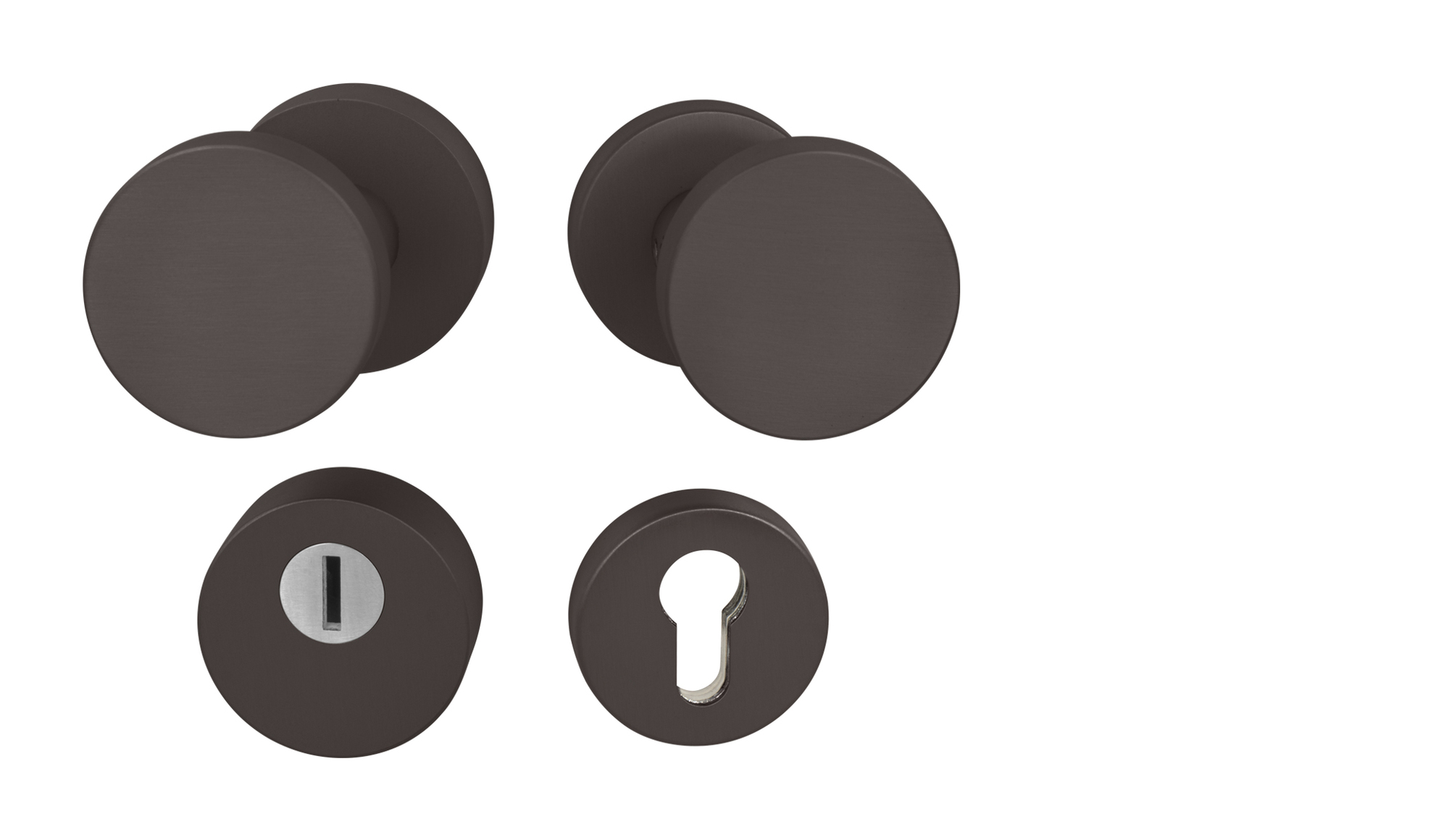 Koule na dveře TI - Koule vyosená CUBO - R 3233 T - Titan (141)