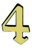 LR - Domovní číslice "4" - 120 mm Bronz