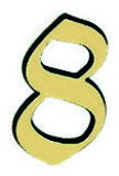 LR - Domovní číslice "8" - 120 mm Bronz