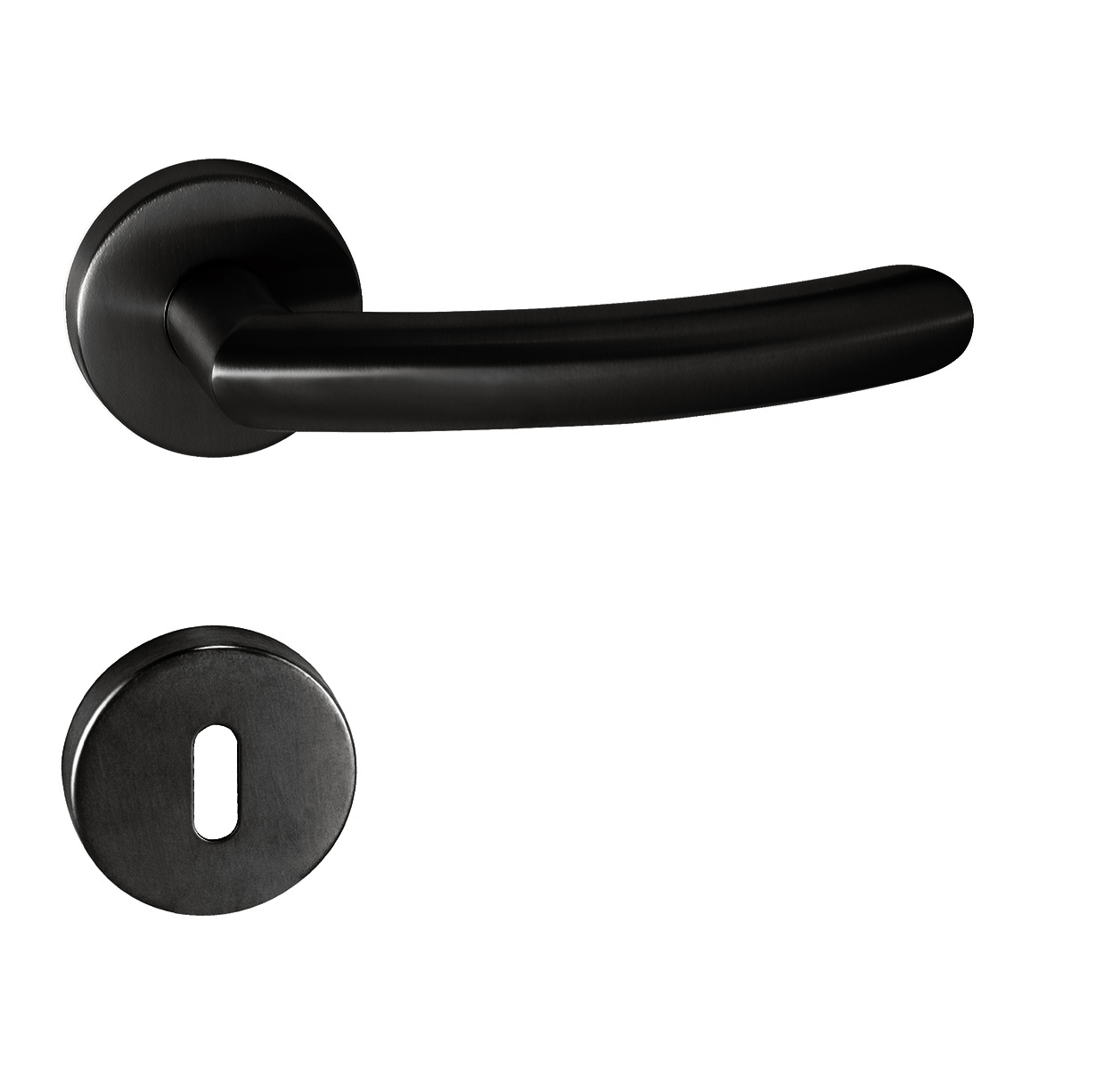 Klika na dveře TI - NERO - R 2233 BS - Černá matná (153)