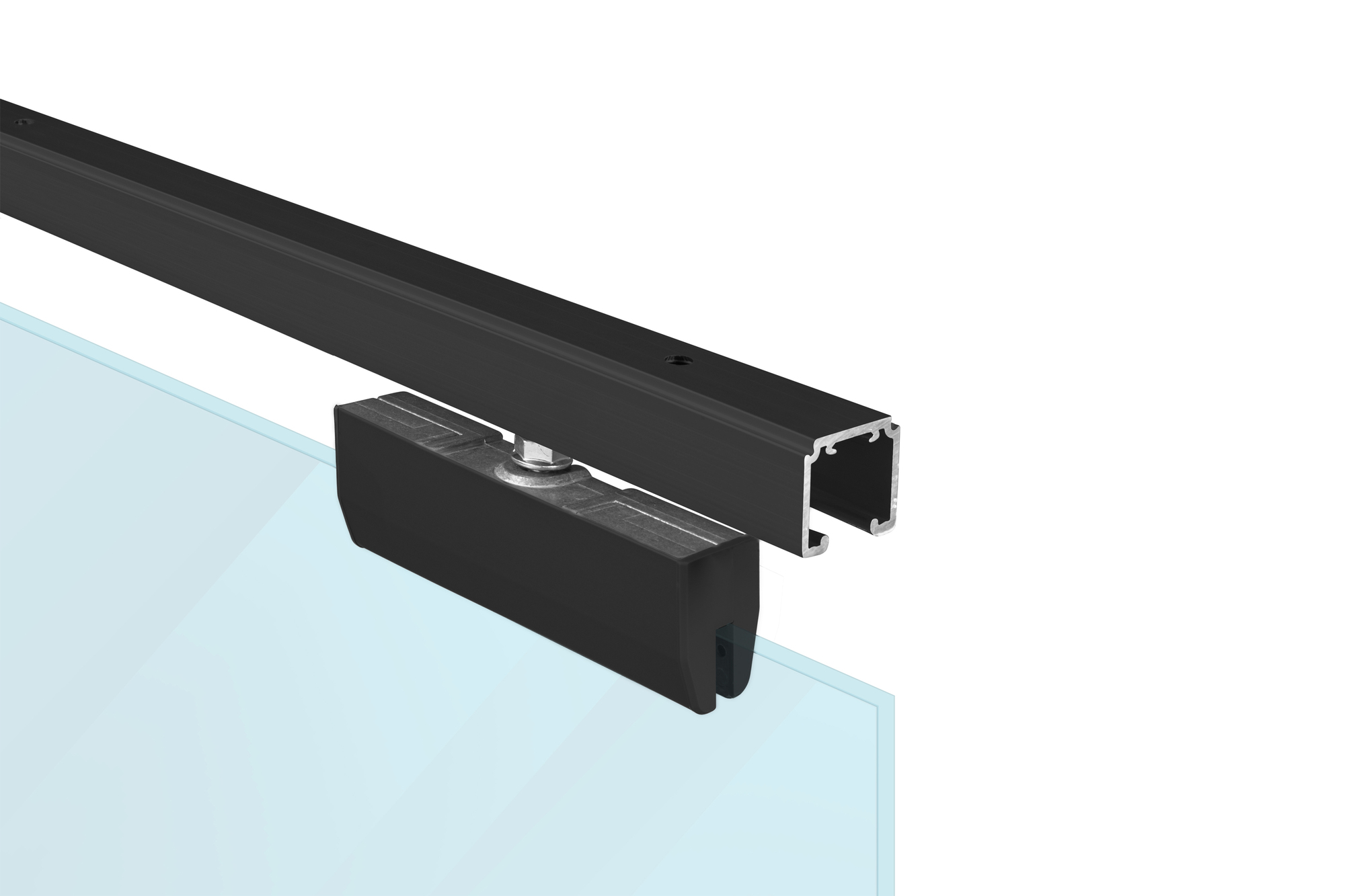 SC - POSUVNÝ SYSTÉM SERIES 100 SILENT GLASS 80 KG BS - Černá matná