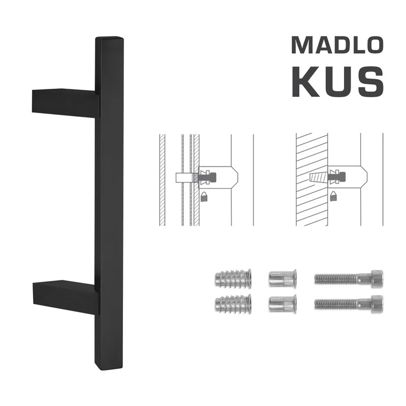 Madlo na dveře FT - MADLO kód K31Z 25x25 mm SP ks BS - Černá matná