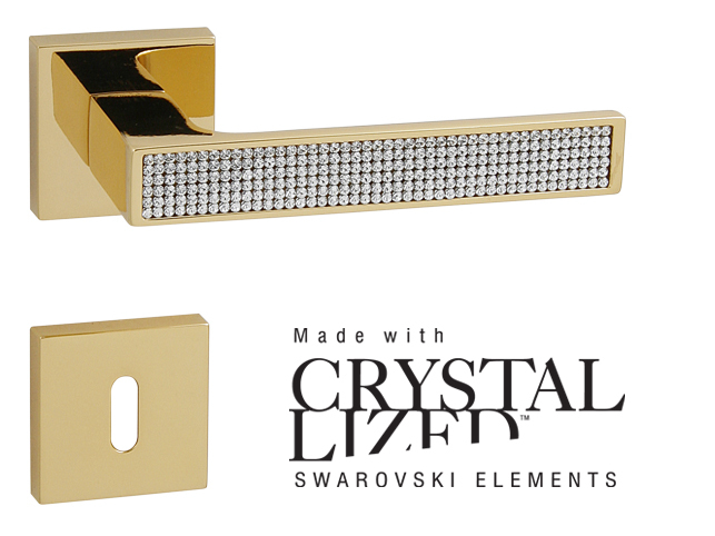 Klika na dveře LI - ZEN MESH - HR OZ - Pozlacené (24 karátové zlato)