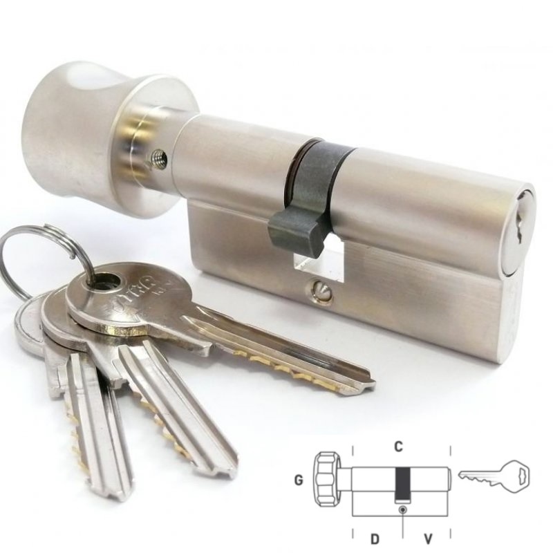 Bezpečnostní vložka MP - Bezpečnostní vložka 70S - s knoflíkem (bez karty) NP - Nikl perla