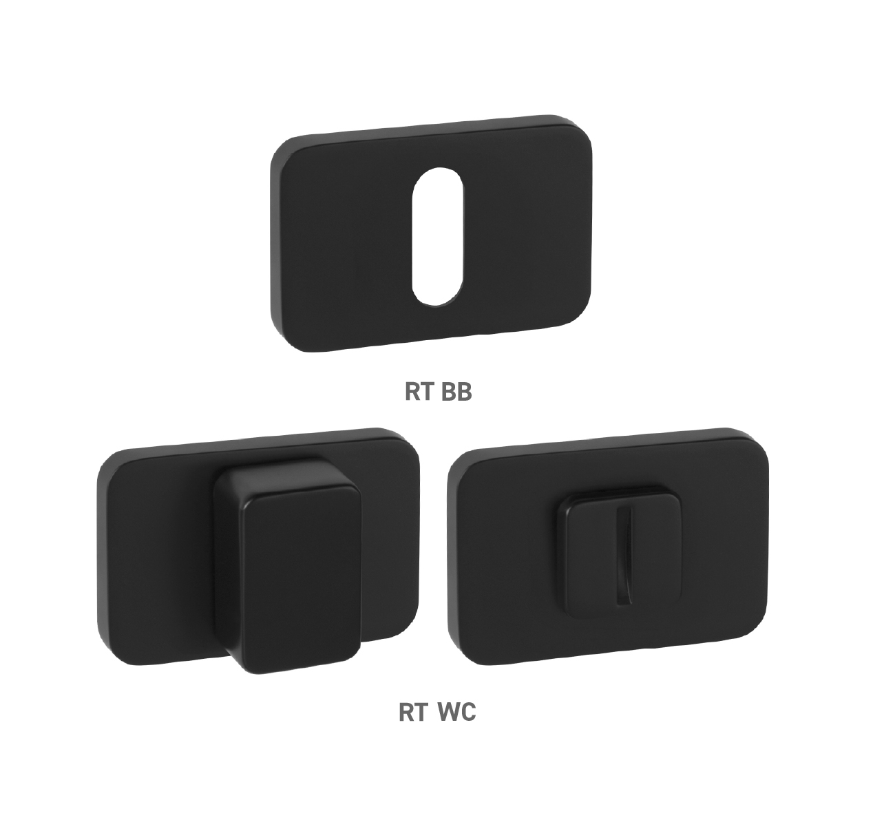 Rozeta ke klice MPK - ROZETA PERFECTA - RT BS - Černá matná