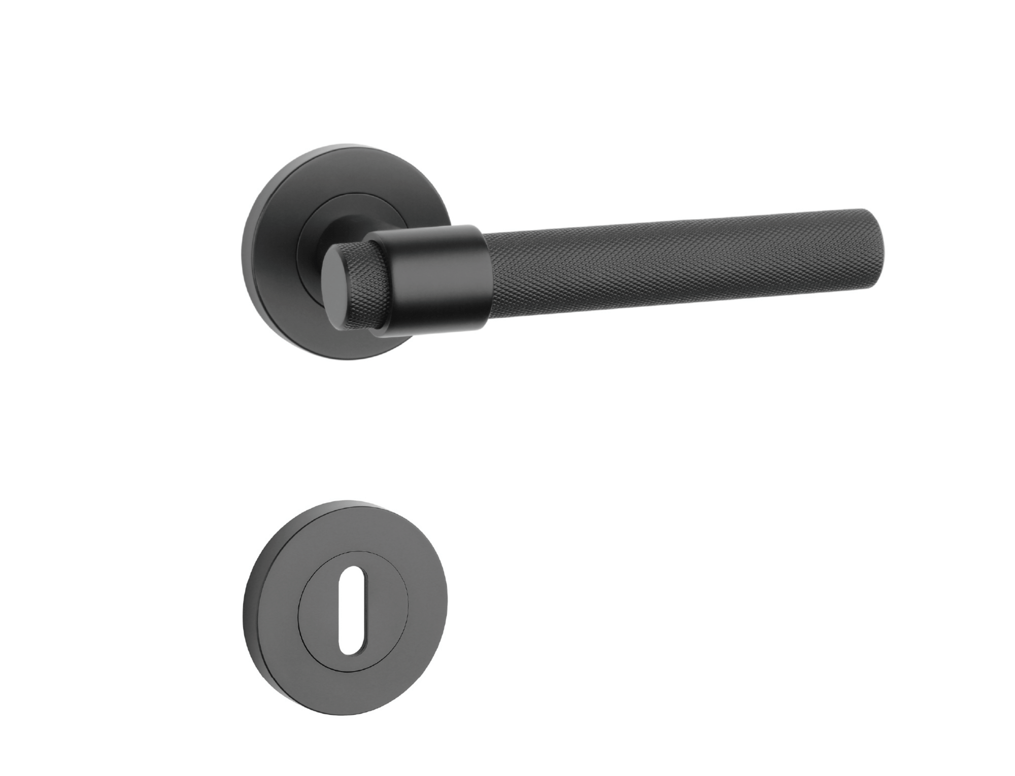 Klika na dveře SH - OVAL - R 1743 PRO 8 MM BS - Černá matná