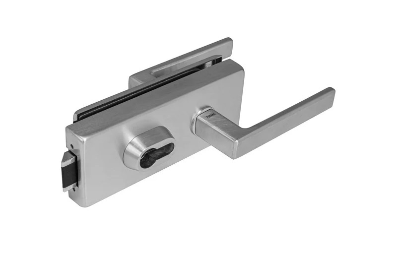 TI - ZÁMEK na sklo s klikou SONIA 4015 - PZ OCS - Chrom broušený (96)