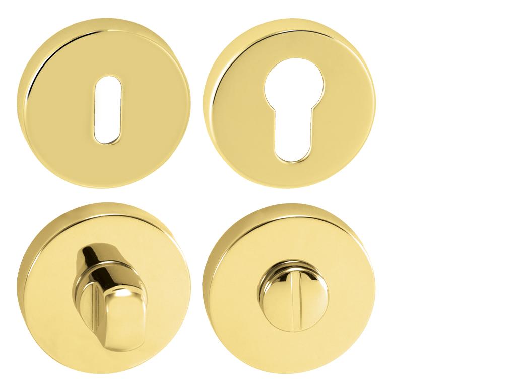 Rozeta ke klice FO - ROZETA - R OLV - Mosaz leštěná lakovaná