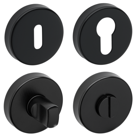 Rozeta ke klice TI - ROZETA - R AP BS - Černá matná (153)