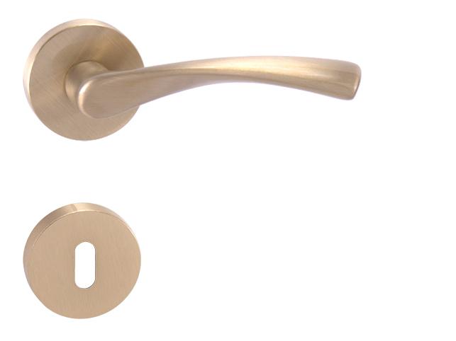 Klika na dveře FO - FAN - R OLS - Mosaz broušená