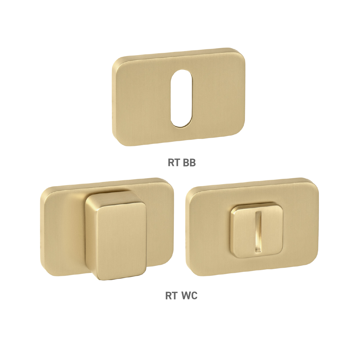 Rozeta ke klice MPK - ROZETA PERFECTA - RT OLS - Mosaz broušená