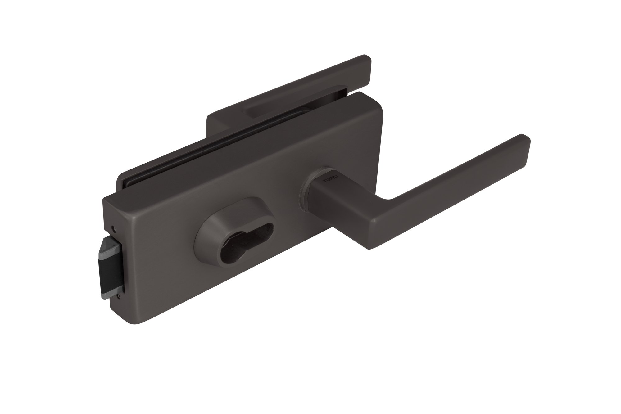 TI - ZÁMEK na sklo s klikou SONIA 4015 - PZ T - Titan (141)