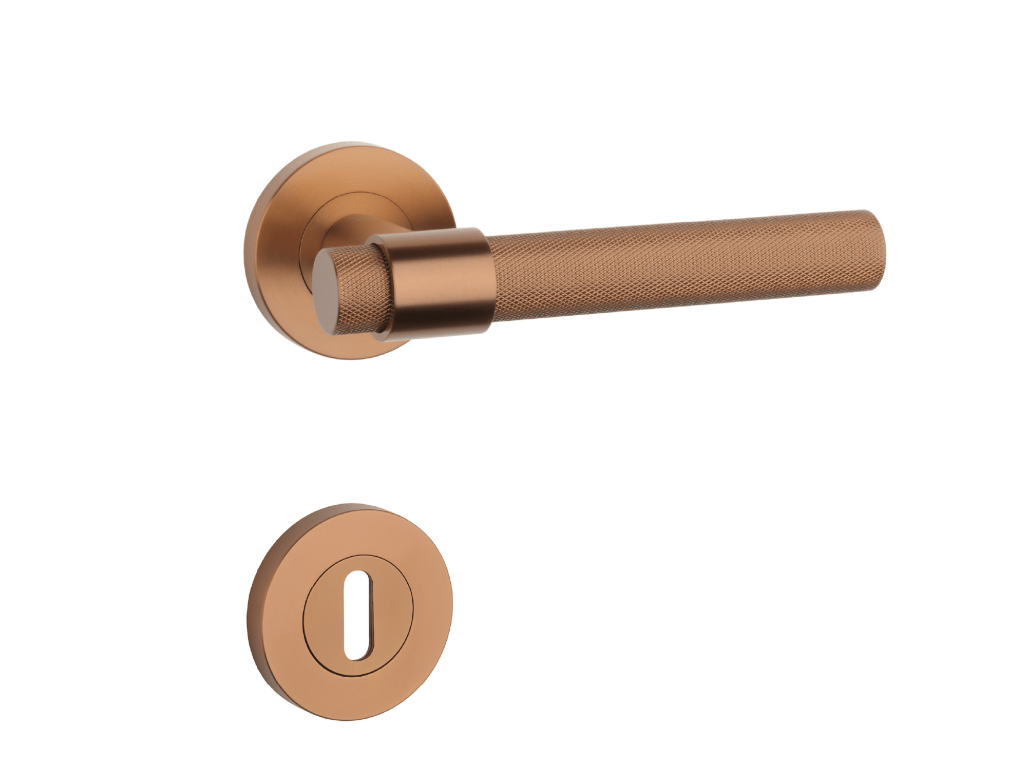 Klika na dveře SH - OVAL - R 1743 PRO 8 MM CUM PVD - Měď matná PVD