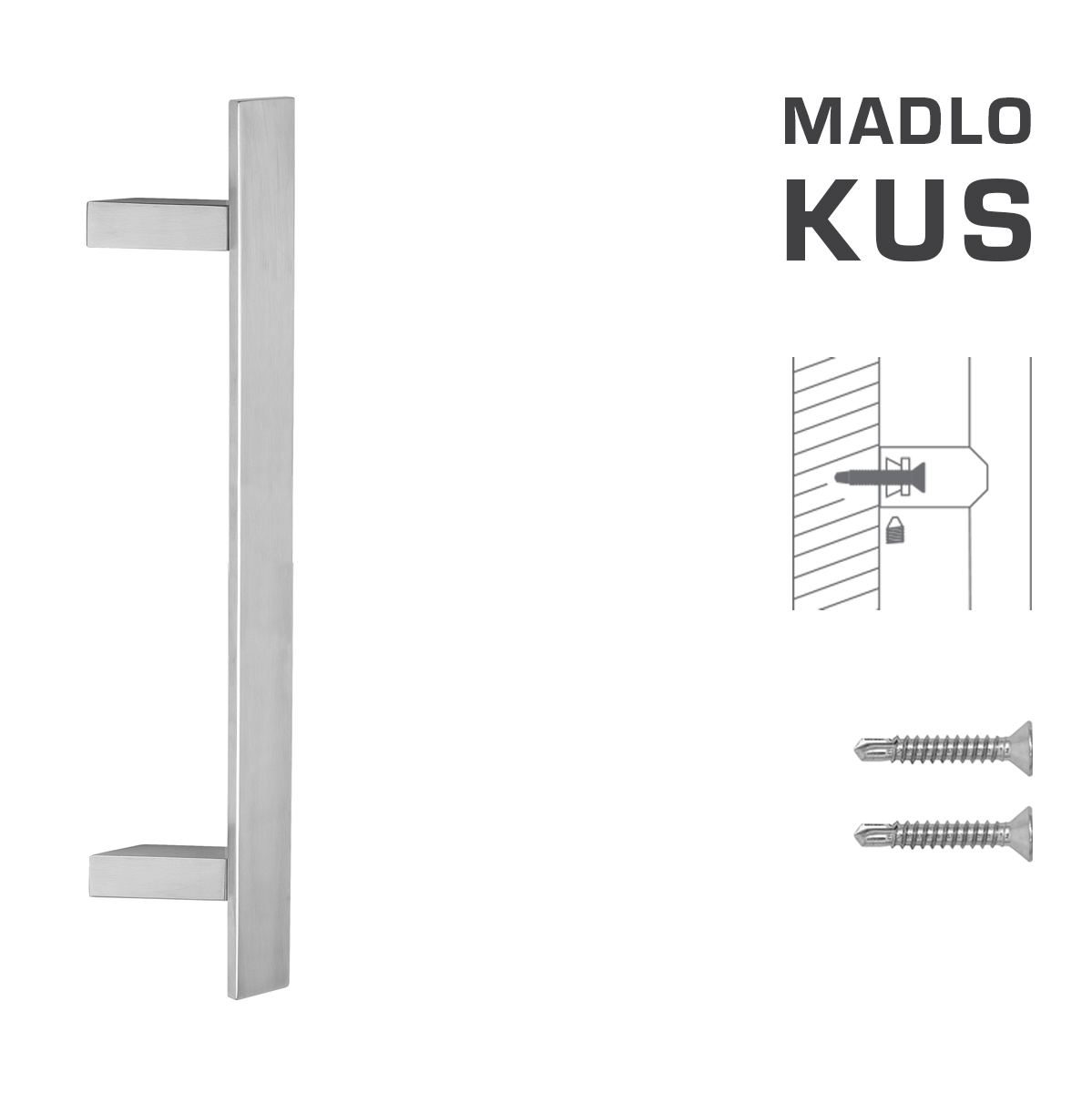 Madlo na dveře FT - MADLO kód K41Z 40x10 mm ST ks BN - Broušená nerez