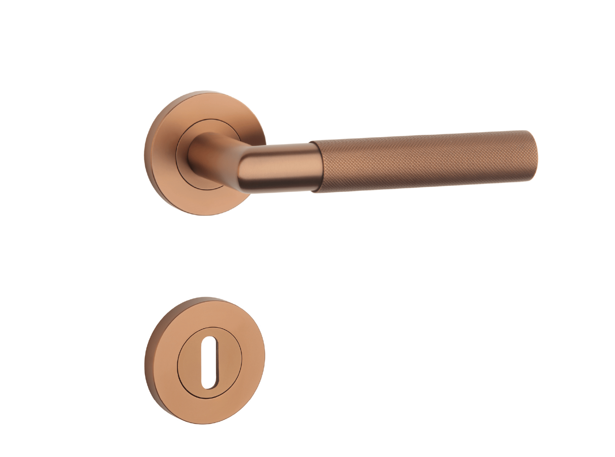 Klika na dveře SH - OVAL - R 1742 PRO 8 MM CUM PVD - Měď matná PVD